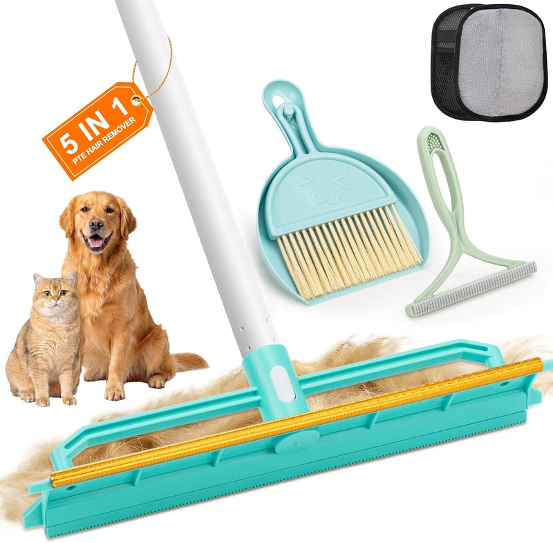 Carpet Rake for Pet Hair Removal, Dog Cat Hair Remover for Furniture