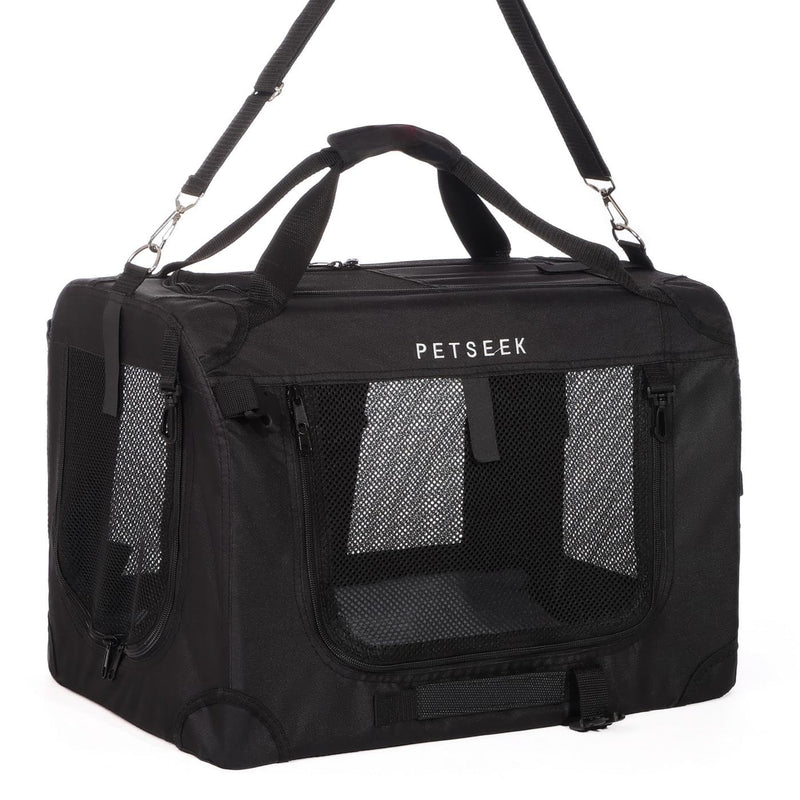 Petseek Large Cat Carrier, Portable Soft Sided Road Car Carrier, for Small Dog or Big Cats, 20