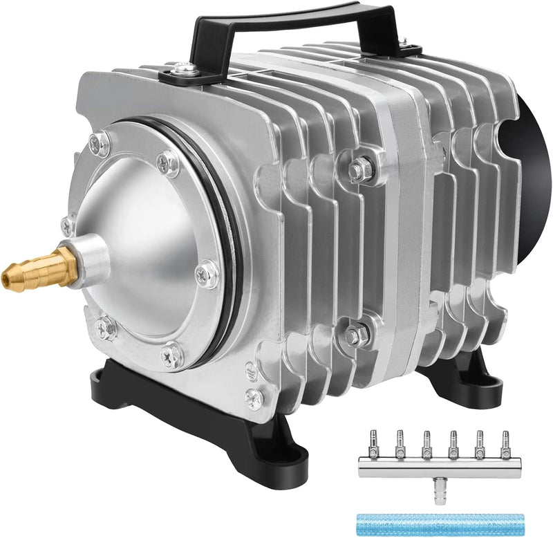 AquaMiracle Aquarium Air Pump Commercial Air Pump with Aluminum Housing, 600/1000/1200/1750GPH Fish Tank Bubbler Pond Ae