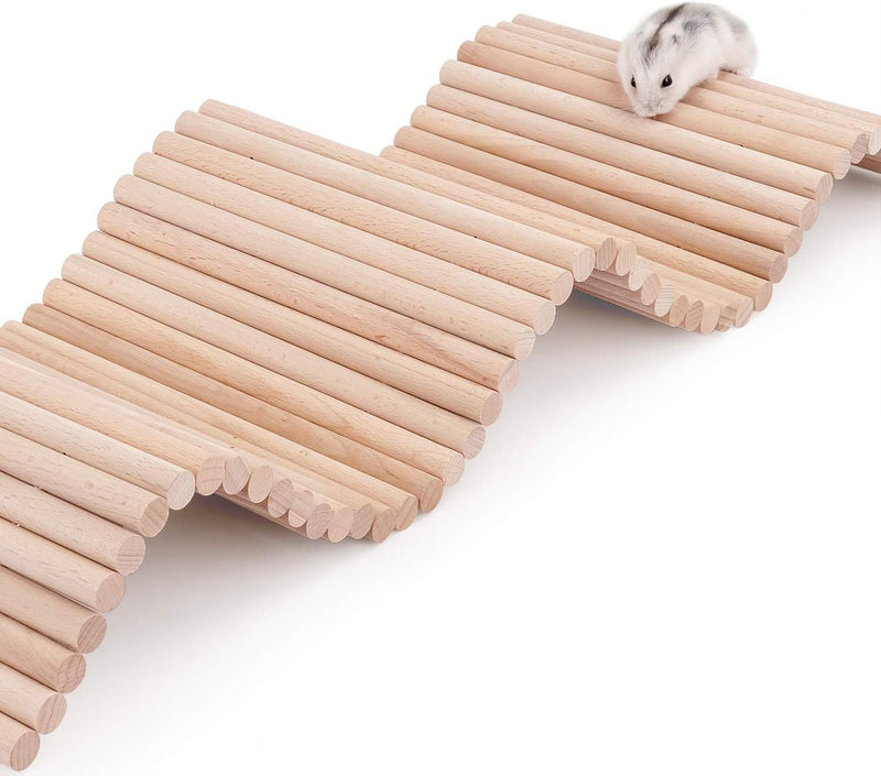 Niteangel Hamster Climbing Ladder Wooden Suspension Bridge for Guinea Pigs Rats Hedgehog Gerbils Mouse Sugar Glider and