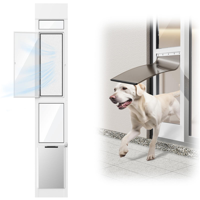 Dog Door for Sliding Glass Door, Adjustable Height 75 3/5