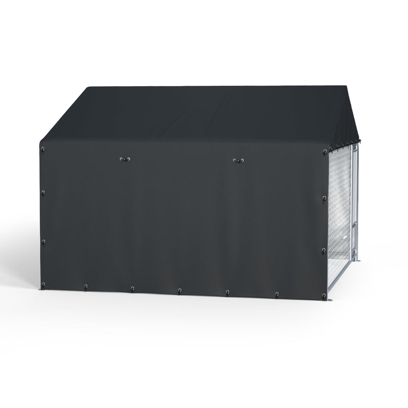 Locywx Dog Kennel Cover,Provides Shade All Day Long While Allowing air to Circulate Freely,Made of 600D Waterproof Oxford Cloth, Providing Comprehensive top Coverage for Your Kennel(10'x 10'x 7 ')