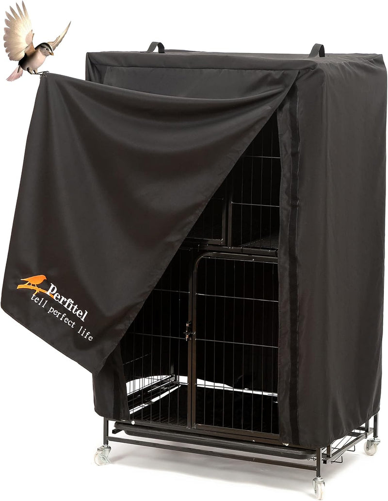Large Bird Cage Cover Black Good Night Blackout Birdcage Cover