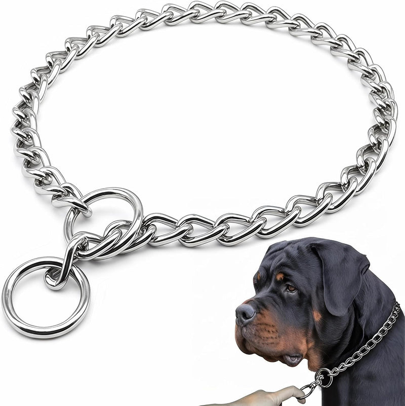 Freezx Chain Choke Collar for Medium Dogs,Slip Metal Training Chains