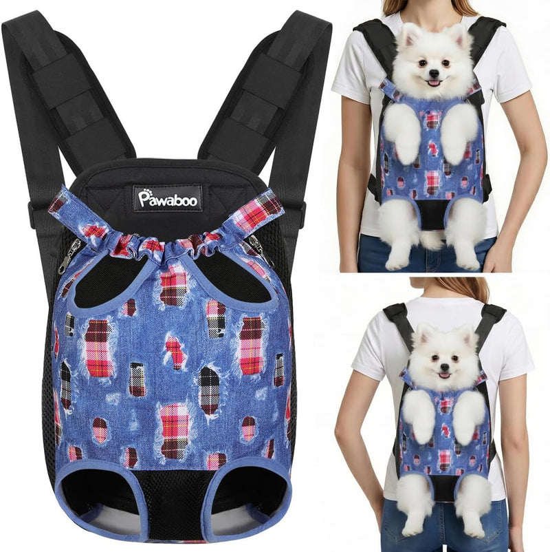 Pawaboo Pet Dog Carrier Backpack, Adjustable Pet Front Cat Dog Carrier Backpack Bag for Small Medium Dogs Cats Puppies,