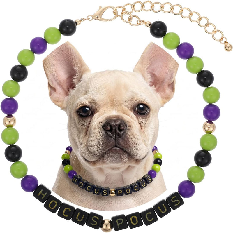Halloween Beaded Pet Necklace Collar Dog Cat Holiday Costume Collar 16In