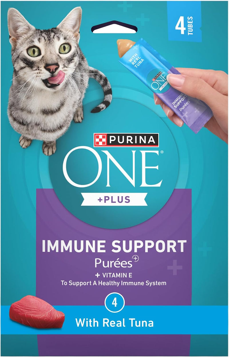 Purina ONE +Plus Immune Support Purees with Real Tuna Lickable Cat Treats