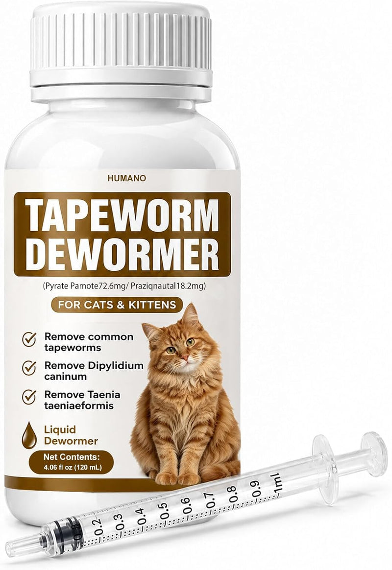Dewormer for Cats Broad Spectrum Cats Tapeworm Dewormer for Tapeworm, Roundworm & Hookworm