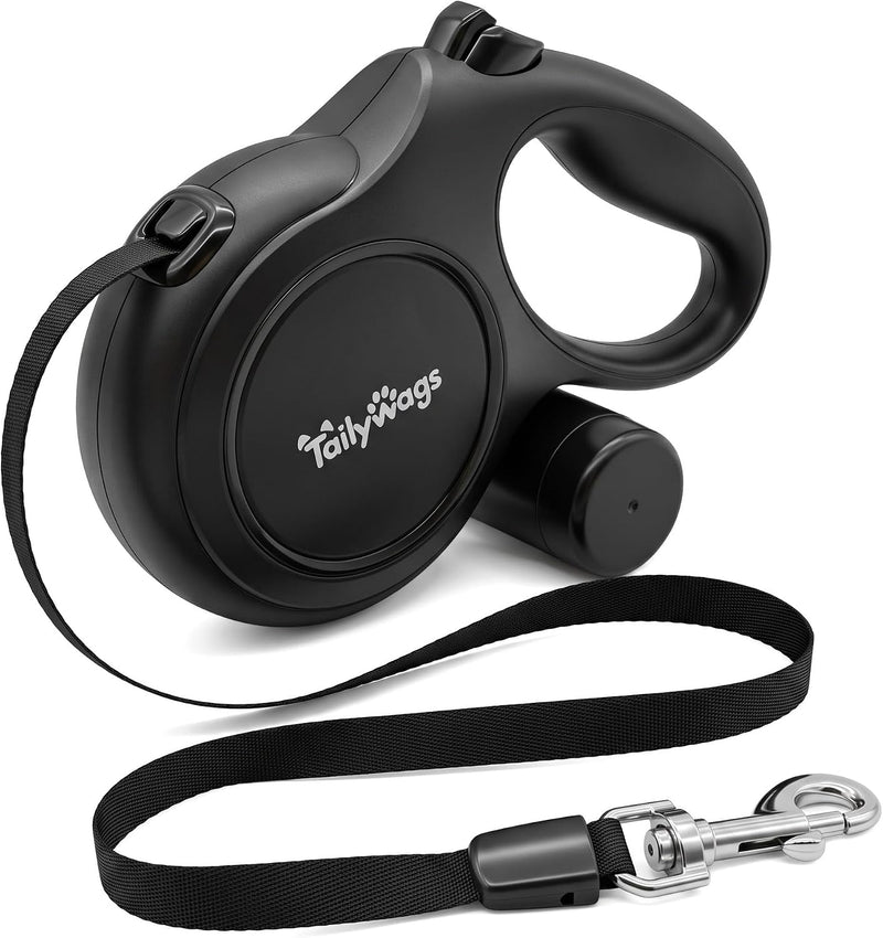 16ft Retractable Dog Leash for Medium Dogs up to 66 lbs, Black