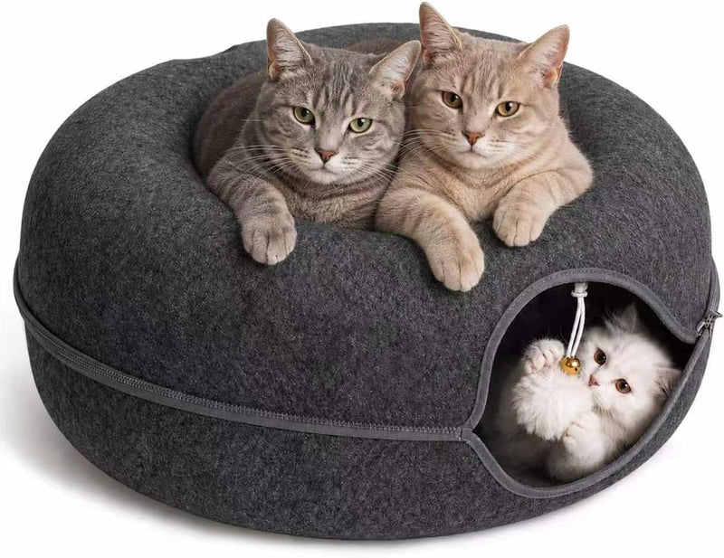 Felt Cat Tunnel for Large Indoor Cats, 24