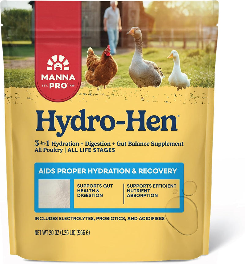 Manna Pro Hydro-Hen Poultry Supplement, Digestive & Probiotic, 20 oz