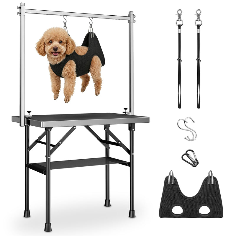 pickpiff Dog Grooming Table with Arm, 35.5