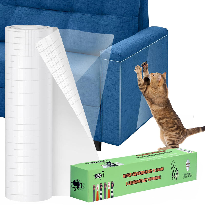 TOOSOFt Anti Cat Scratch Furniture Protector Clear Thicken Vinyl 196.9