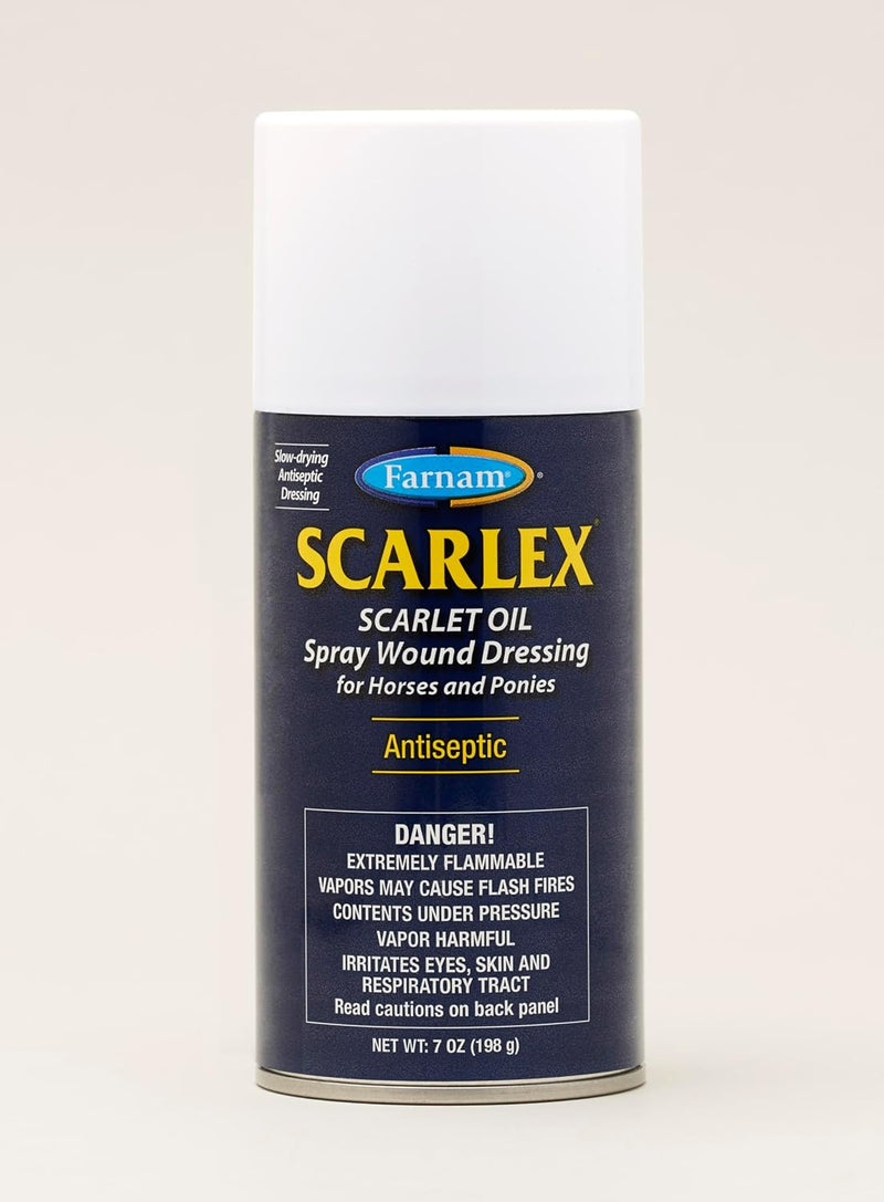 Farnam Scarlex Scarlet Oil Spray Wound Dressing for Horses and Ponies, 7 oz