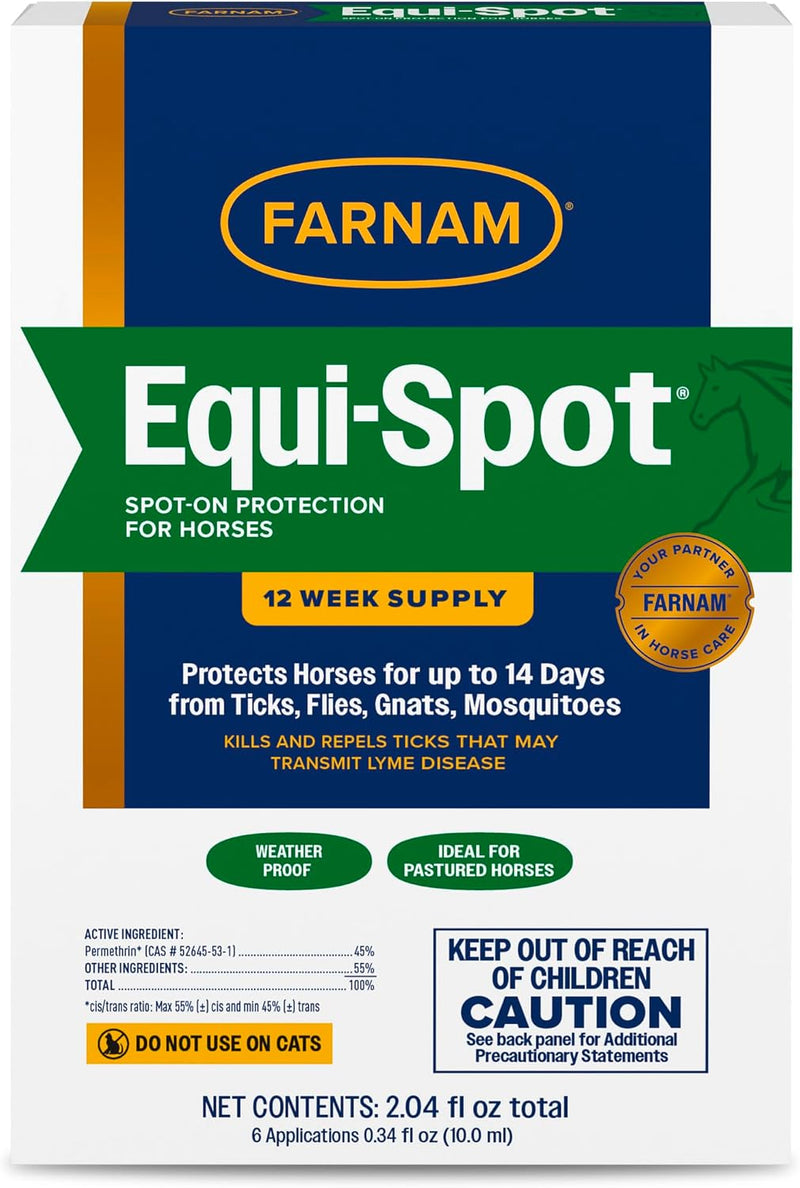 Farnam Equi-Spot, Weather Proof Targeted Spot On Protection, 12 Week Supply