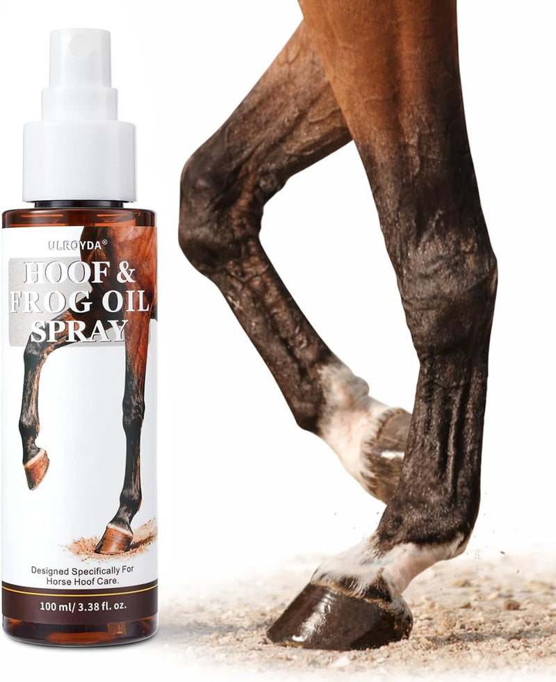 Hoof Oil Spray for Horse – Deep Hydration & Frog Care | Jojoba, Coconut & Tea Tree Formula | Repairs Dry, Cracked, Britt