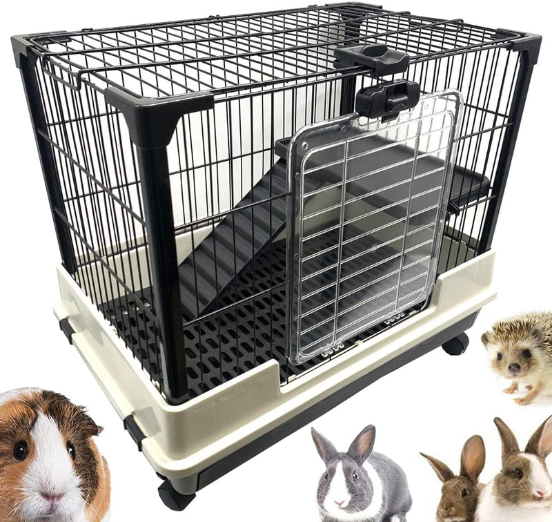 Deluxe 2-Level in/Outdoor Rabbit Hutch Guinea Pigs Puppy Kitten Cage