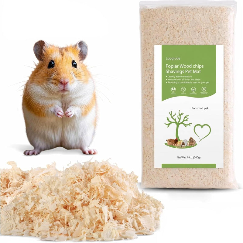 18oz Small Pet Bedding, Low Dust, Odor Control, Ultra Absorbent, for Hamsters, Guinea Pigs, Parrots, Rabbits, Gerbils, M