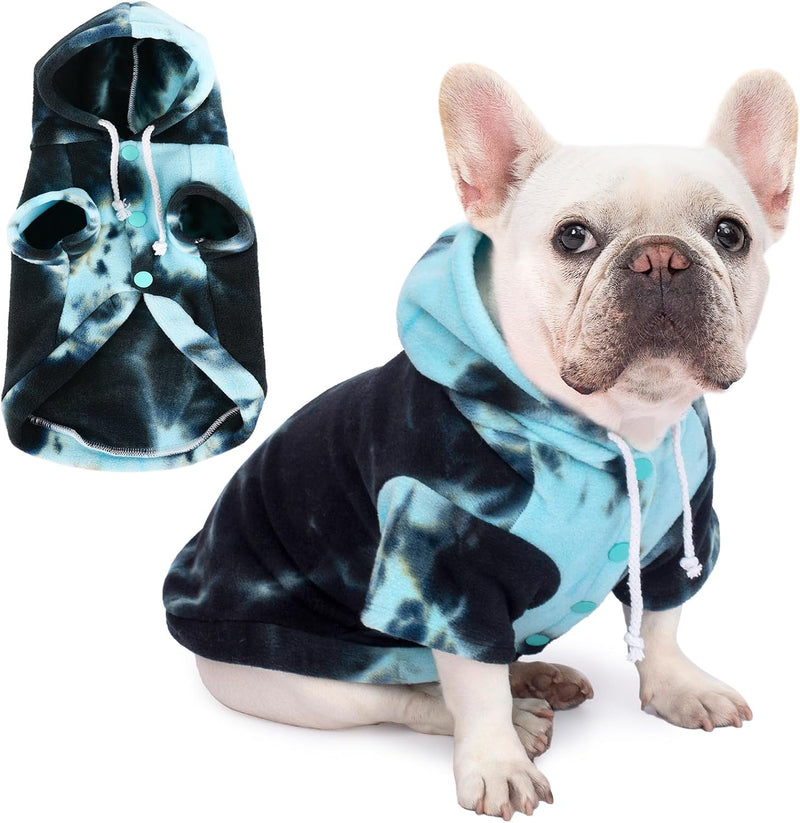 Dog Hoodie Tie Dye Dog Sweatshirt Chic Winter Clothes Ultra-Soft Warm Sweaters for Small Medium Dogs Fashion Pet Clothes