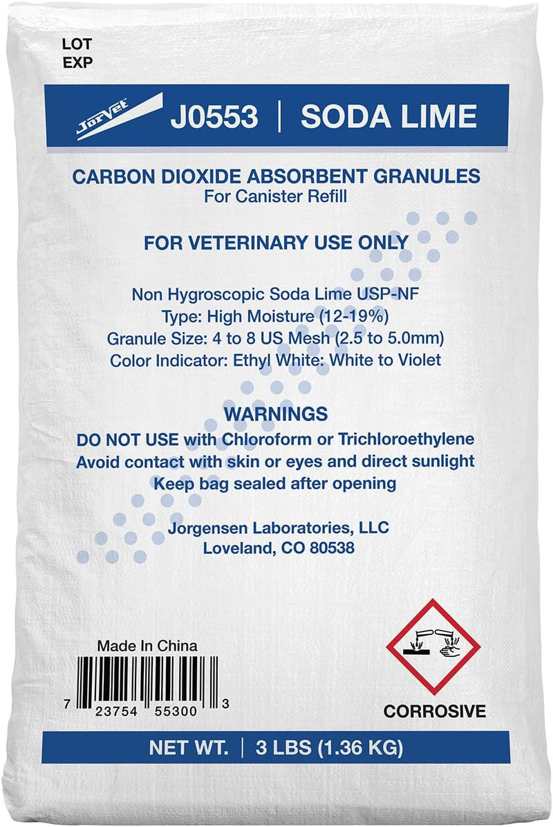 Jorvet J0553 Soda Lime Bag, 3-Pound