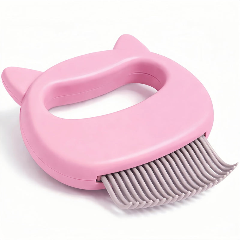 Luvilly Cat Comb Pet,Short Hair Removal Massaging Shell Comb Long Hair Removal Soft Deshedding Brush, Grooming And Shedding Matted Fur Remover Massage Dematting Tool for Dog Puppy Rabbit(Pink)