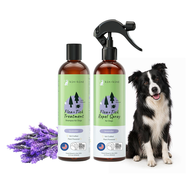 Flea Tick Protection Kit (Lavender Shampoo - Lavender Spray)