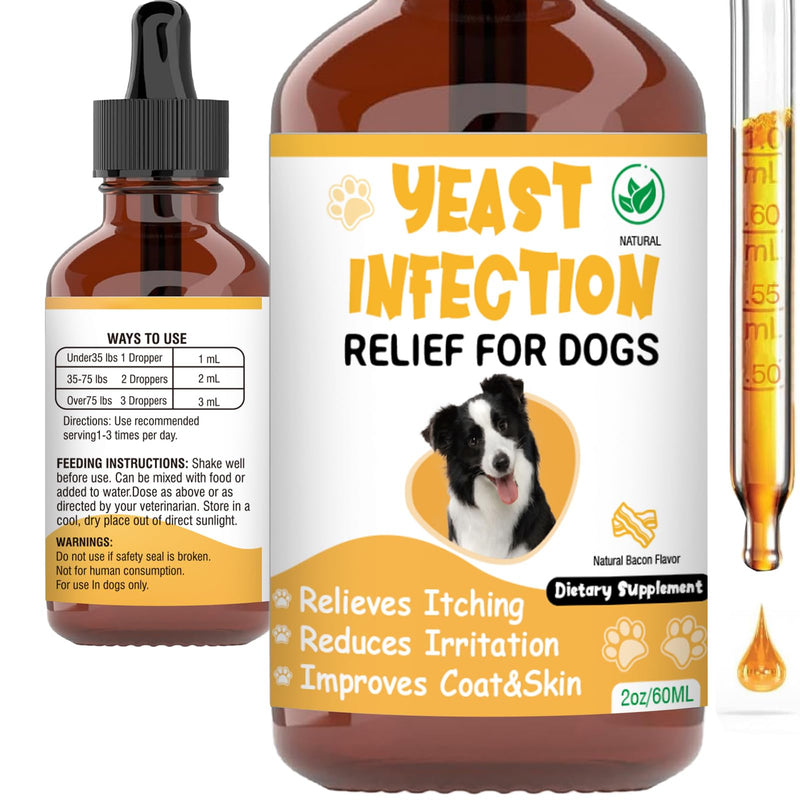Natural Yeast Infection Treatment for Dogs,Supports Healthy Itch Relief,Inflammation Relief,Allergy Relief & More,Dog Ear Infection Treatment,Itch Relief for Dogs,Ear Infection Treatment for Dog