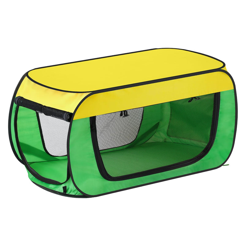 OMAGAI Cat Dog Playpen, Puppy Kitten Pet Playpen Indoor/Outdoor,Portable Soft Pop Up Dog Kennel Crate with Zipper Cover Door/Carrying Case