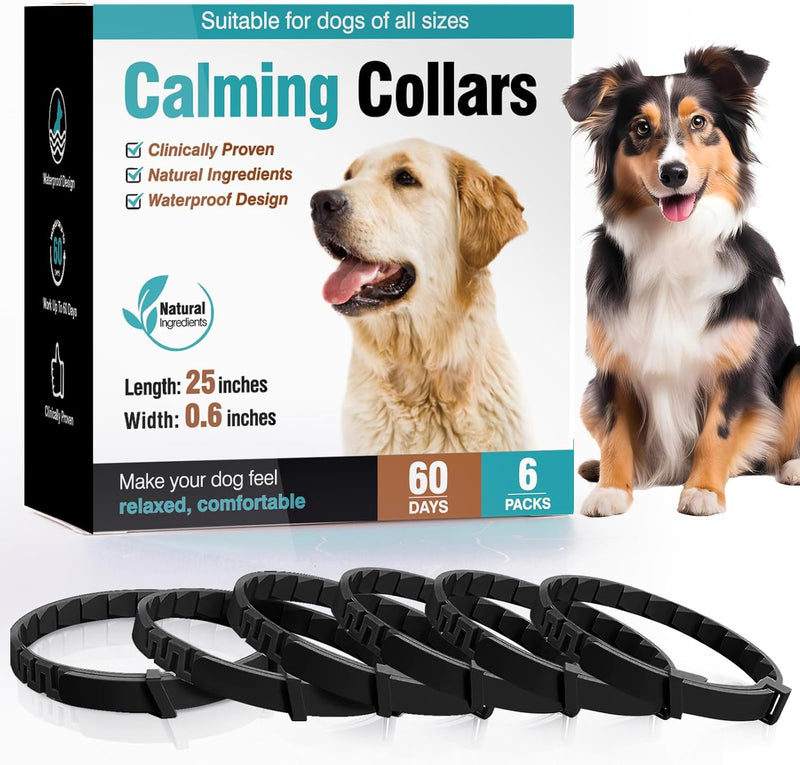 Calming Collar for Dogs 6 Packs Dog Calming Pheromones Collar Separation Anxiety and Stress Relief Anti Anxiety 60 Days