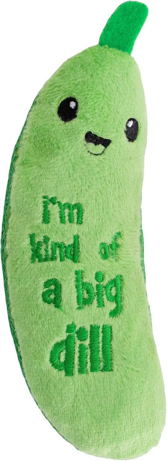 Catstages Crunchy Pickle Kicker Chew Cat Toy, Catnip & Dental Mesh, 6.5
