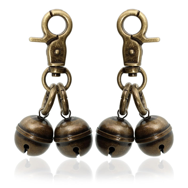 KITTAIL Copper Bells for Dog Collars with Snap Clips - Dog Bells to Go Outside,Made of Pure Copper for Dogs/Cat - Clear Sound & No Rust - Know Where Your Pet