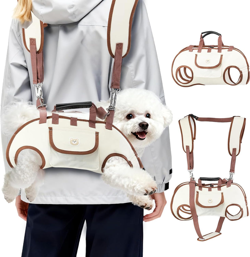 Hands Free Dog Backpack Carrier for Small Dogs Shoulder Sling Backpack