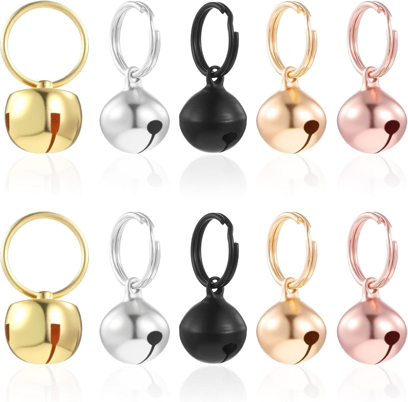 10 Pcs Bell for Dog Collar, 1/2 Inch Bells for Dog Collars for Small Pets