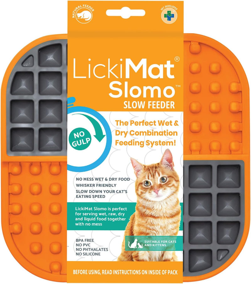 LickiMat Slomo, Cat Slow Feeder Lick Mat, Boredom Anxiety Reducer; Perfect for Food, Treats, Yogurt, or Peanut Butter. F