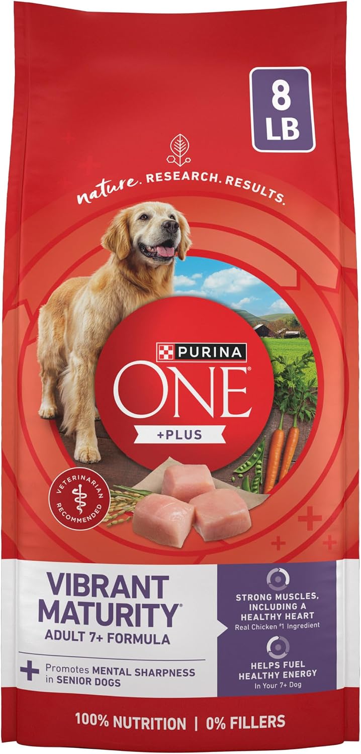 Purina ONE Plus Senior Dry Dog Food, Adult 7+, 8 lb Bag