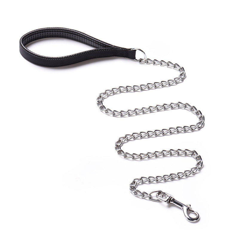 CtopoGo Heavy Duty Dog Leash,Metal Dog Chain Leash with Padded Handle for Large & Medium Size Dogs (6 ft. x 3.0 mm (25-120 lbs.))