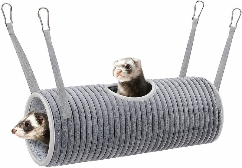 Ferret Rat Hammock Hamster Hanging Tunnels Tubes for Cage - Soft Guinea Pig Hideout Bed, Chinchilla Hammock for Small an