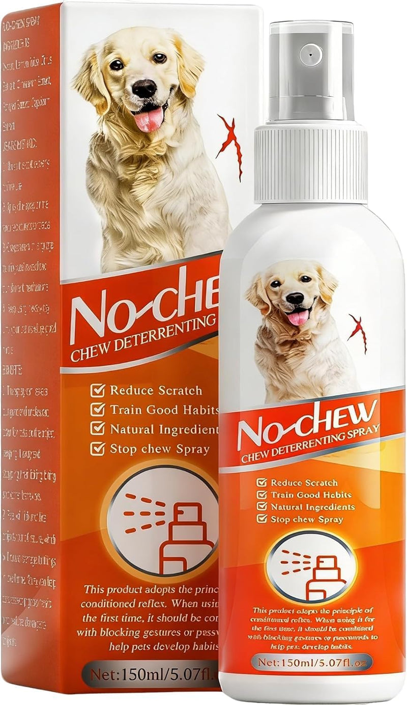 No Chew Spray for Dogs, 5.07 Oz Bitter Apple Spray for Dogs to Stop Chewing, Pet Deterrent Spray, Dog Anti Chew Spray fo