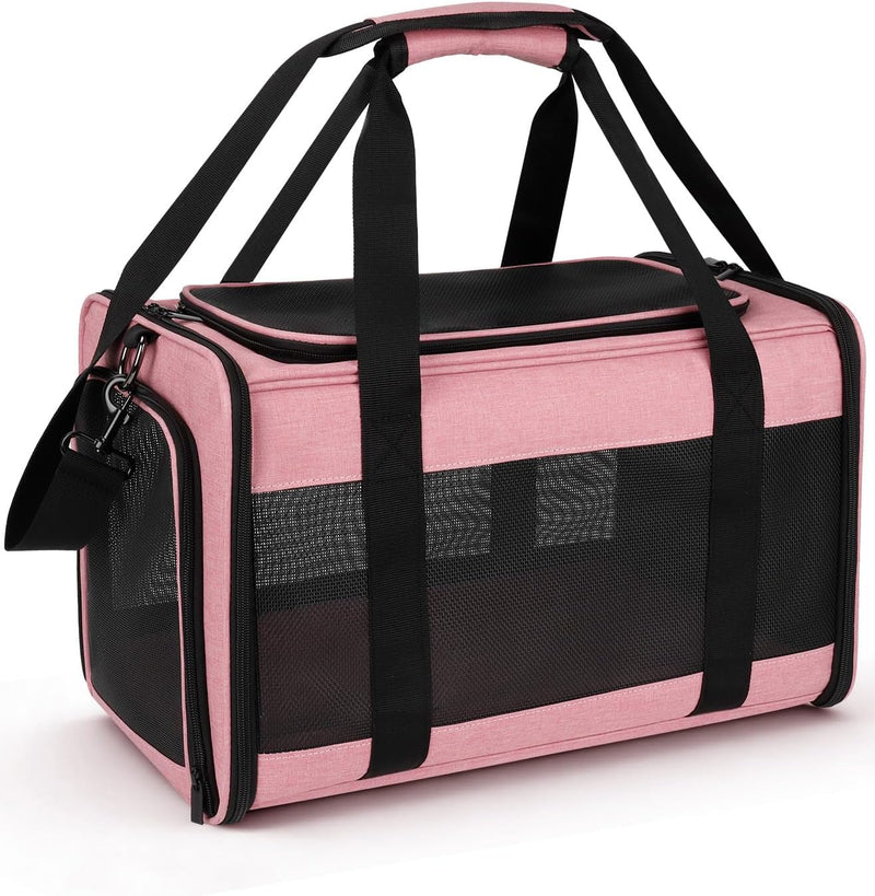 Hipubby Cat Carrier Dog Carrier for Pets Up to 16 Lbs, Soft-Sided Pet Travel Carrier for Cats and Small Dogs, Airline Ap