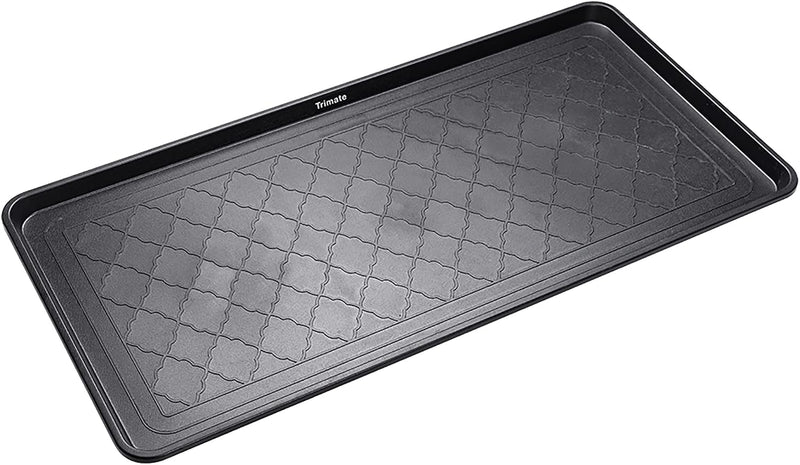 Boot Tray Black, 40x20 in - Waterproof Shoe Mat, Recycled Material