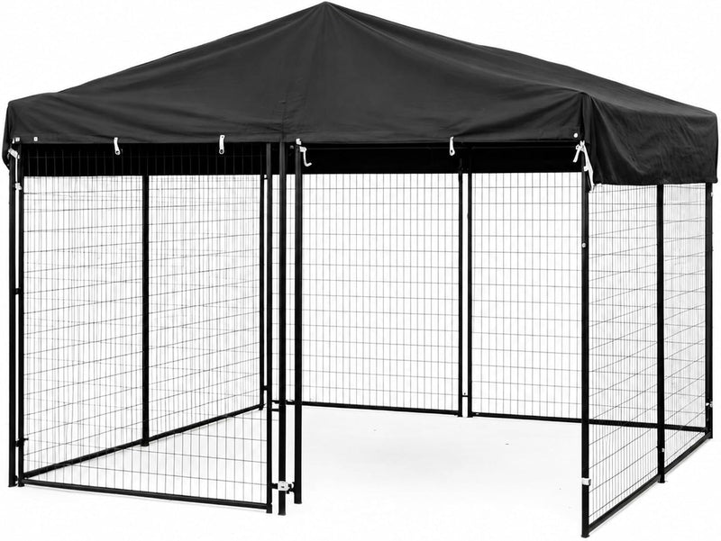 10x10 FT Dog Kennel Cover Heavy Duty 600D Waterproof UV Resistant Roof