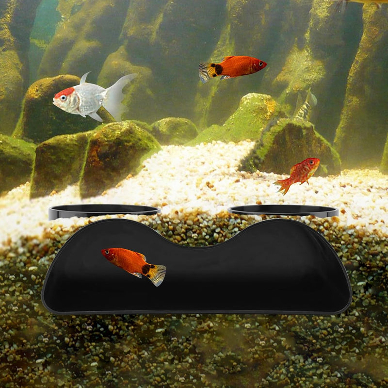 Aquarium Cave Tunnel, 2 Hole Fish Tank Hideout for Gravel or Sand Setup