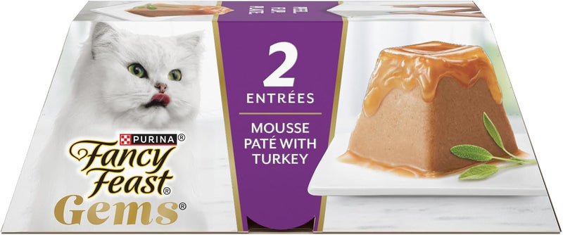 Fancy Feast Purina Gems Pate Mousse with Gravy Wet Cat Food (8 Pack) 4 oz