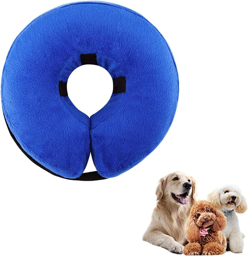 THAIN Soft Dog Recovery Protective Collar After Surgery-Cone Inflatable Collar for Dogs and Cats - Adjustable Washable E