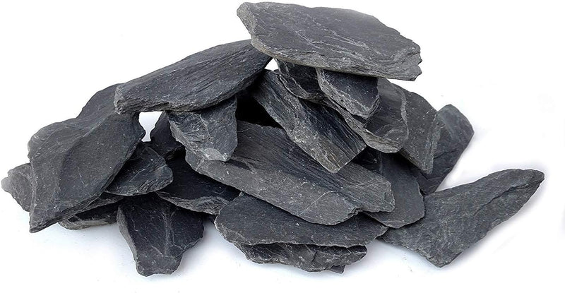Natural Slate Stone 3 to 5 inch Rocks for Miniature and Fairy Garden, Aquascaping Aquariums, Reptile enclosures & Model