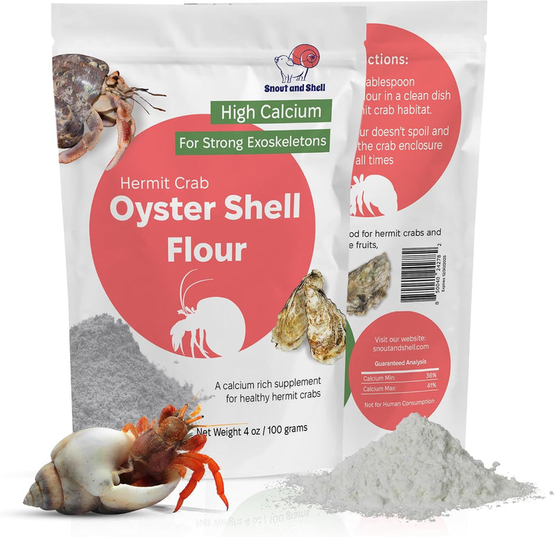 Oyster Shell Supplement for Hermit Crabs – Natural Calcium Source for Molting Support – Auto Feeder Compatible – USA-Sou