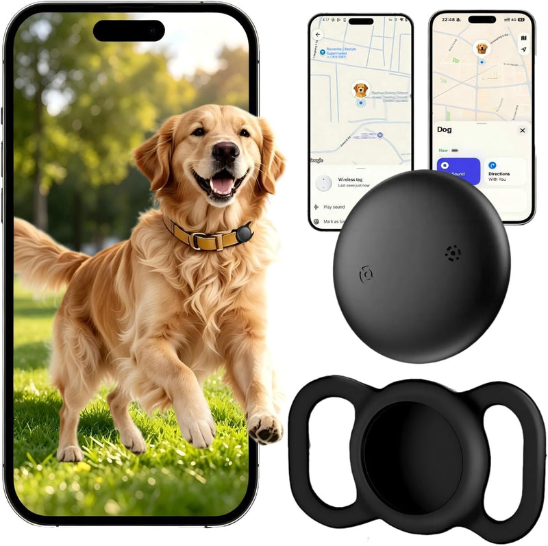 GPS Dog Tracker Collar Pet Finder Tag - No Subscription Real-Time Tracking