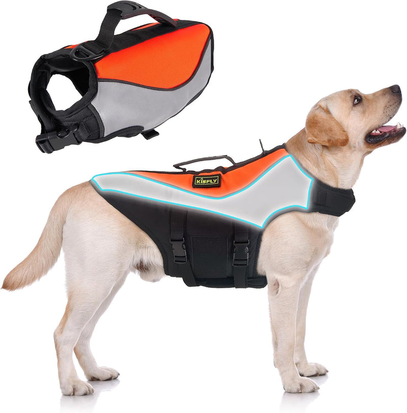 Extra Large Dog Life Jacket XXXL, Swimming Vest with Rescue Handle
