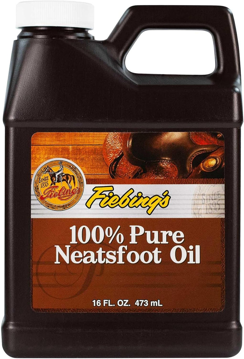 Fiebing's 100% Pure Neatsfoot Oil 16 oz - Leather Conditioner & Preservative with All Natural Animal Oil - Waterproof, S