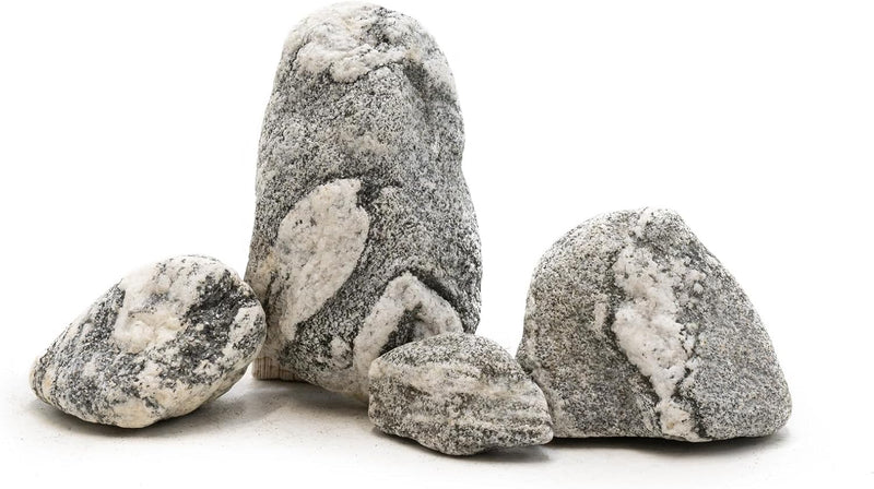 Aquarium Rocks Silver Seiryu Rock 5lb Natural Stone for Fish Tanks, Terrariums, Bonsai, Garden Decoration, Micro Landsca
